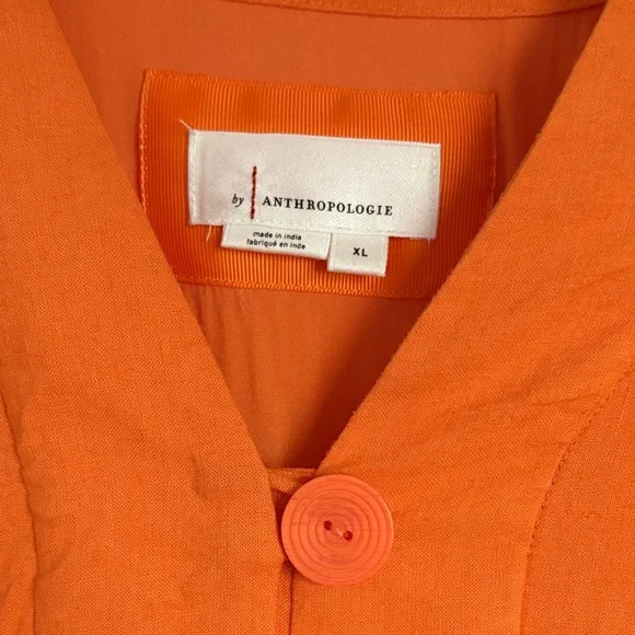 Anthropologie Orange Midi Dress - Picture 2 of 5